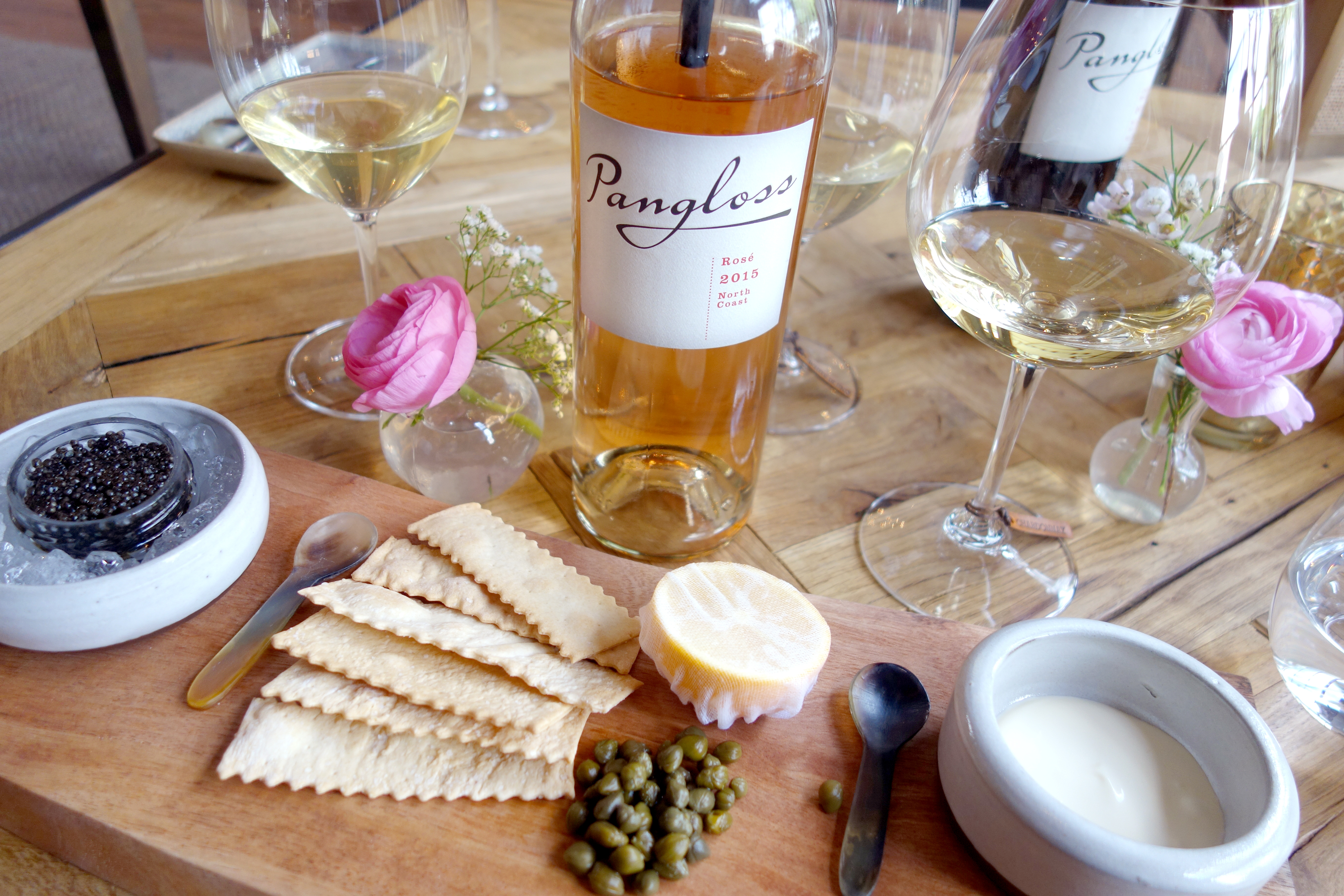 Pangloss Cellars Wine Tasting Sonoma Caviar