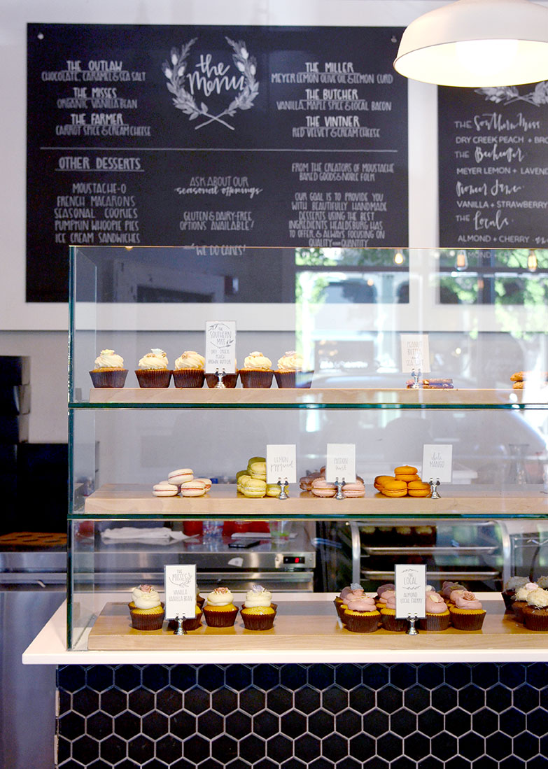 moustache baked goods Healdsburg Cupcakes