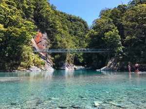 Blue Pools Walk Suspension Bridge New Zealand
