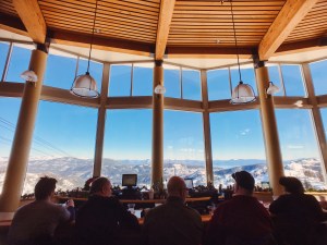 Bar with a view at Squaw Valley High Camp