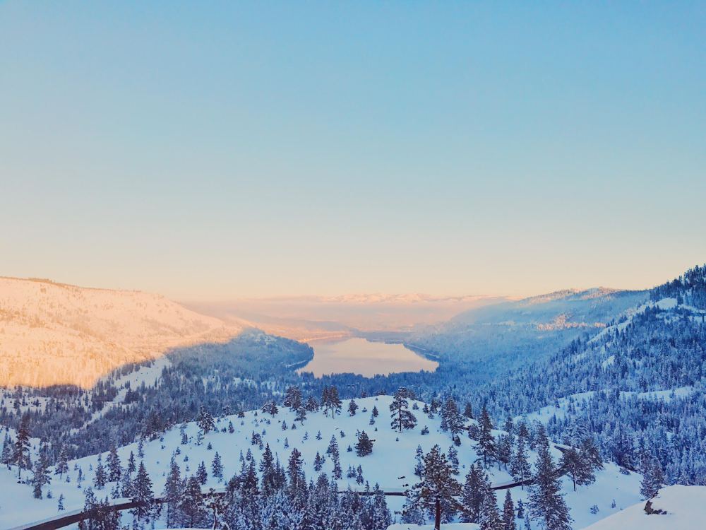 Donner Lake, Truckee CA Sunset Winter
