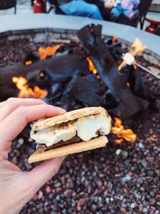 Ritz Carlton Lake Tahoe S'mores marshmallow fire pit