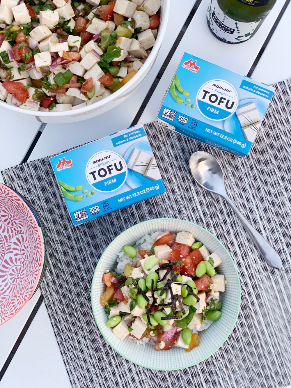 Tofu Tomato Poke Recipe with Mori-Nu Silken Tofu